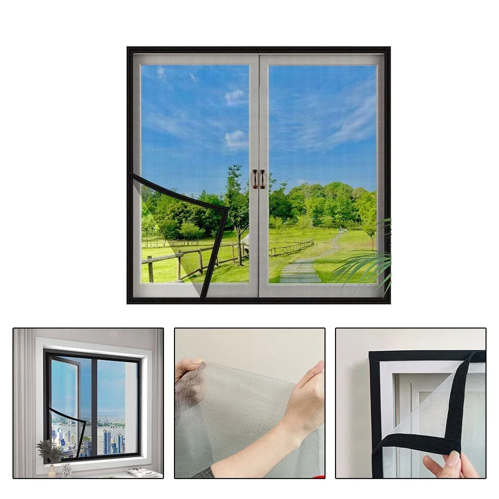 

Insect Mosquito Nets For Window Screen Mesh Custom Size Tulle Invisible Black Fiberglass Against -Mosquitoes And Flies