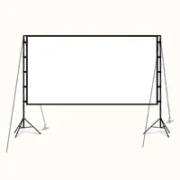 100/120/150 inch outdoor indoor portable and foldable projector projection screen tripod stand for meeting room