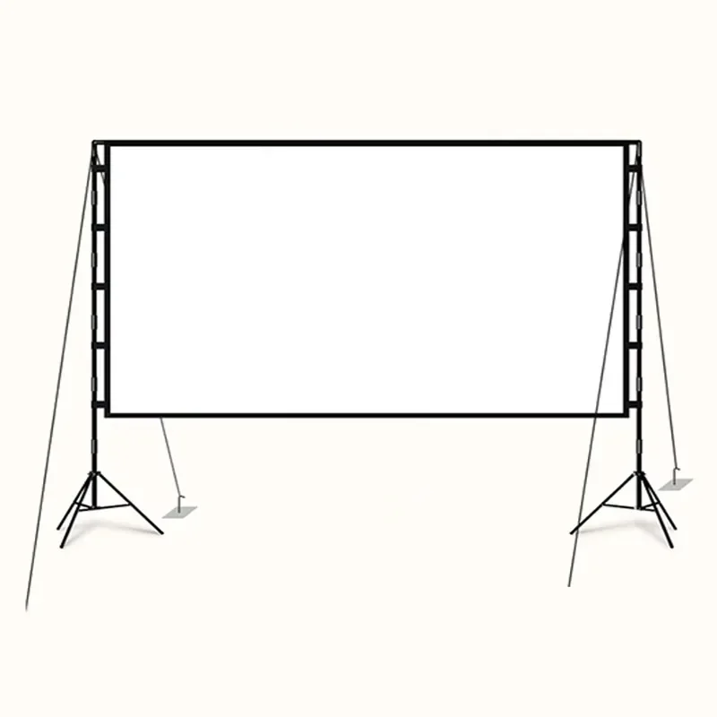 100/120/150 inch outdoor indoor portable and foldable projector projection screen tripod stand for meeting room