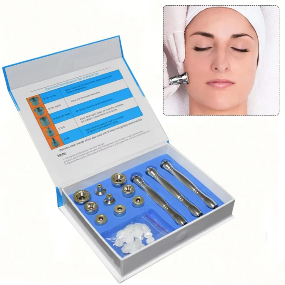 

Diamond Microdermabrasion Tips Replacements 3 Wands 9Pcs Dermabrasion Tips Replacement for Diamond Dermabrasion Peeling Machine