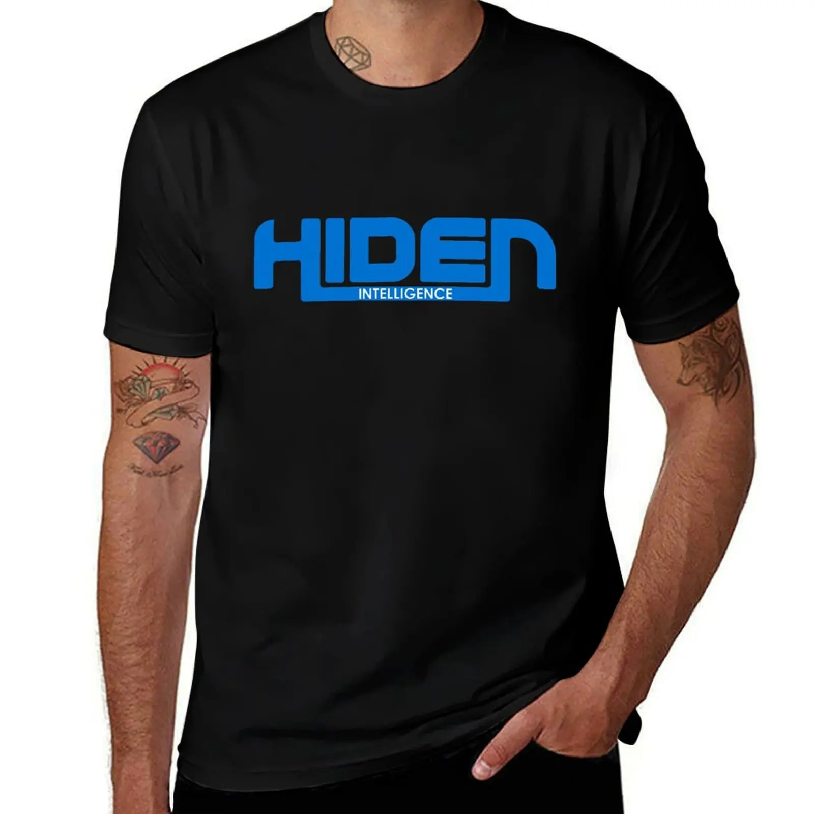 

Hiden Intelligence T-Shirt tops T-shirts man blacks shirts men graphic
