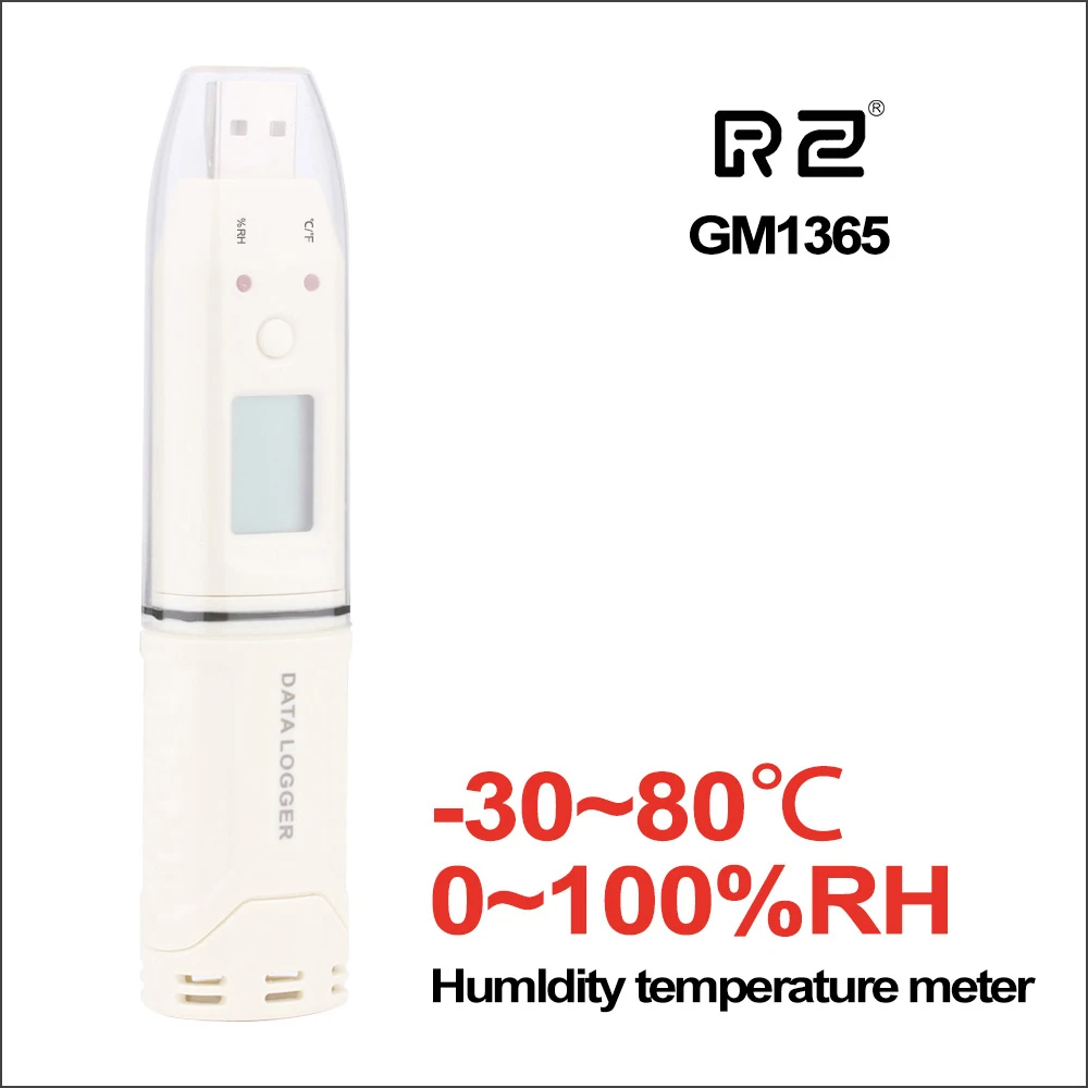 RZ Digital Thermometer Hygrometer Handheld Mini Auto USB Flash Disk Pen Type Recorder Temperature Humidity Meter -30-80C GM1365