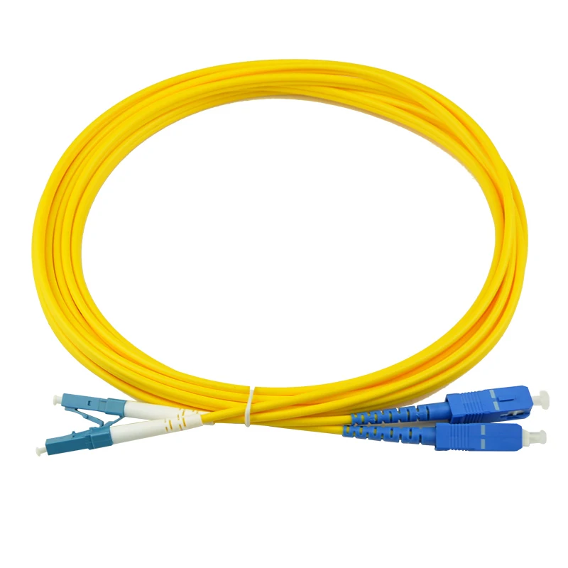 SC-LC Singlemode Duplex Fiber Optic Patch Cord, FTTH, 3M, 5m, 10m, SC-LC, Fiber Optic Jumper Cable, Free Shipping, 10Pcs