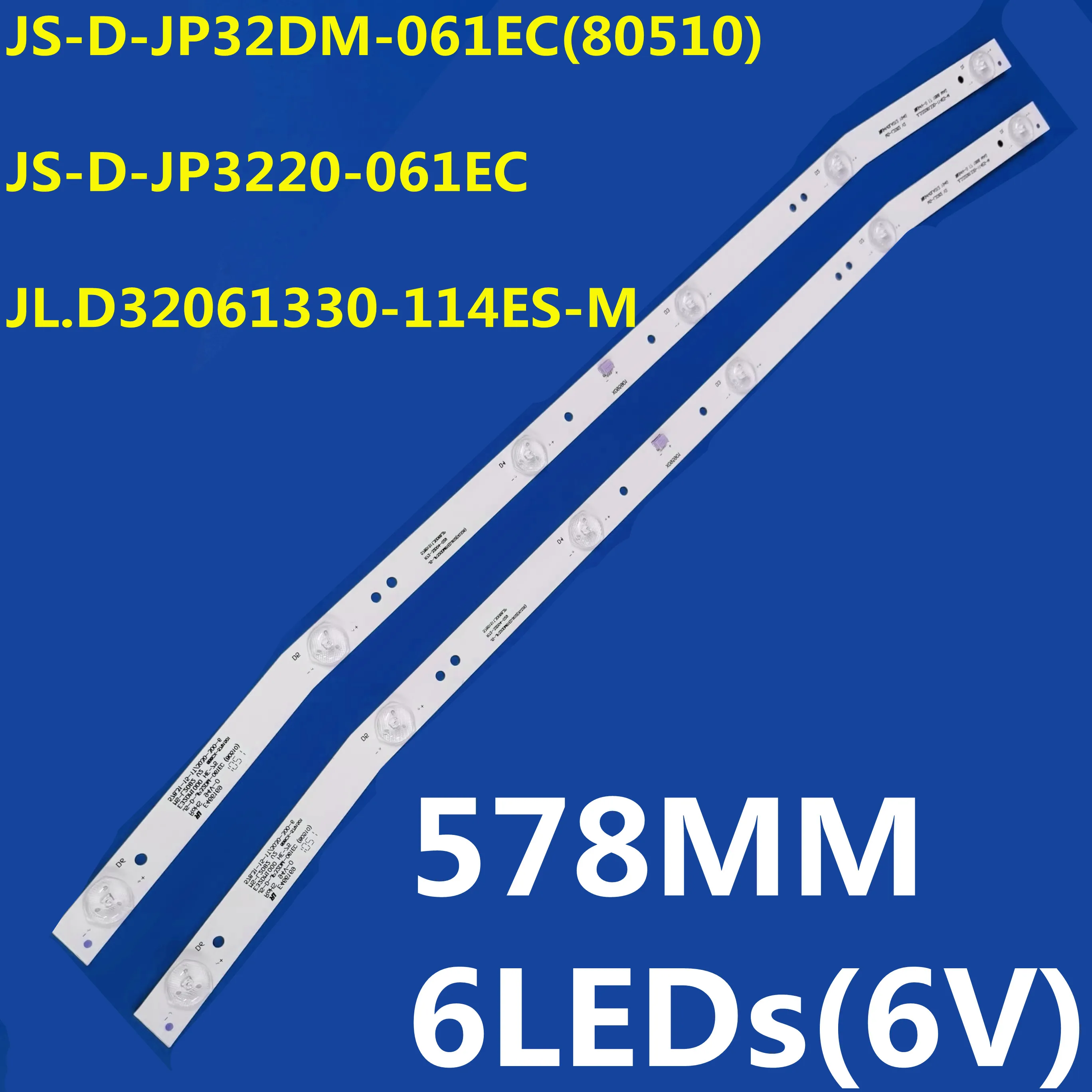 

50PCS 6 LED Backlight Strip For 32L1 32L56 32L3 32S1A MS-L2082 V2 JS-D-JP32DM-061EC E32DM1000 LED-32B180 TL-32K8-L ND32N2100J