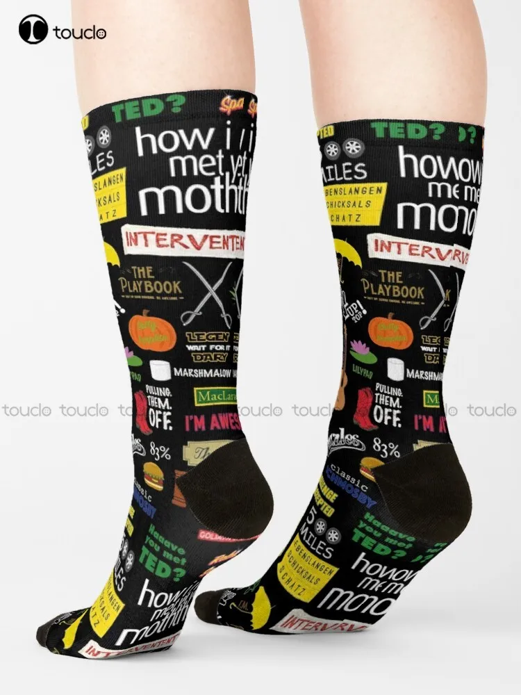 

How I Met Your Mother | Himym | Tv Show | Collage Socks Slipper Socks Women Unisex Adult Teen Youth Socks 360° Digital Print Art