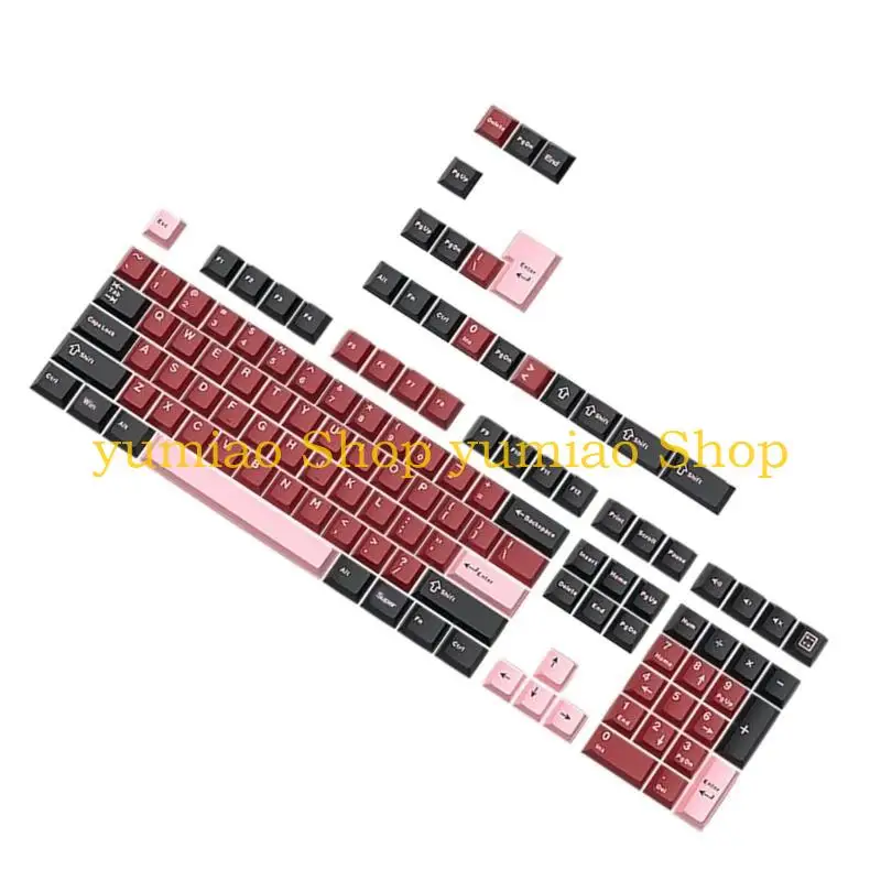 

587B 126Keys Macaron Keycaps Set Double Color Molded PBT Keycaps Set For Gamer