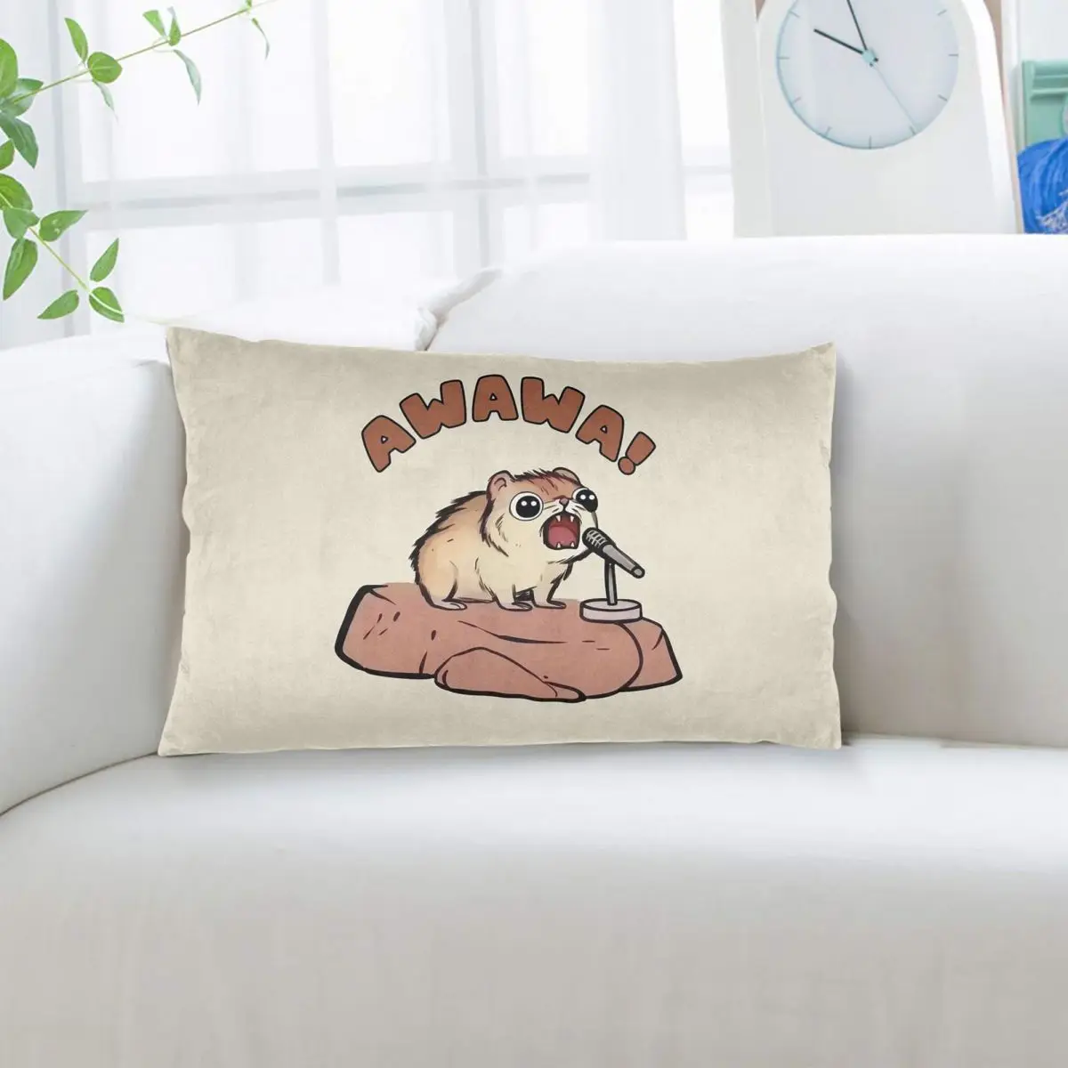 AWAWA Rock Hyrax In Concert Graphic Humor Rectangle Pillowcase Cushion Cover Decor Bedroom Bed Home Comfort Throw Pillow