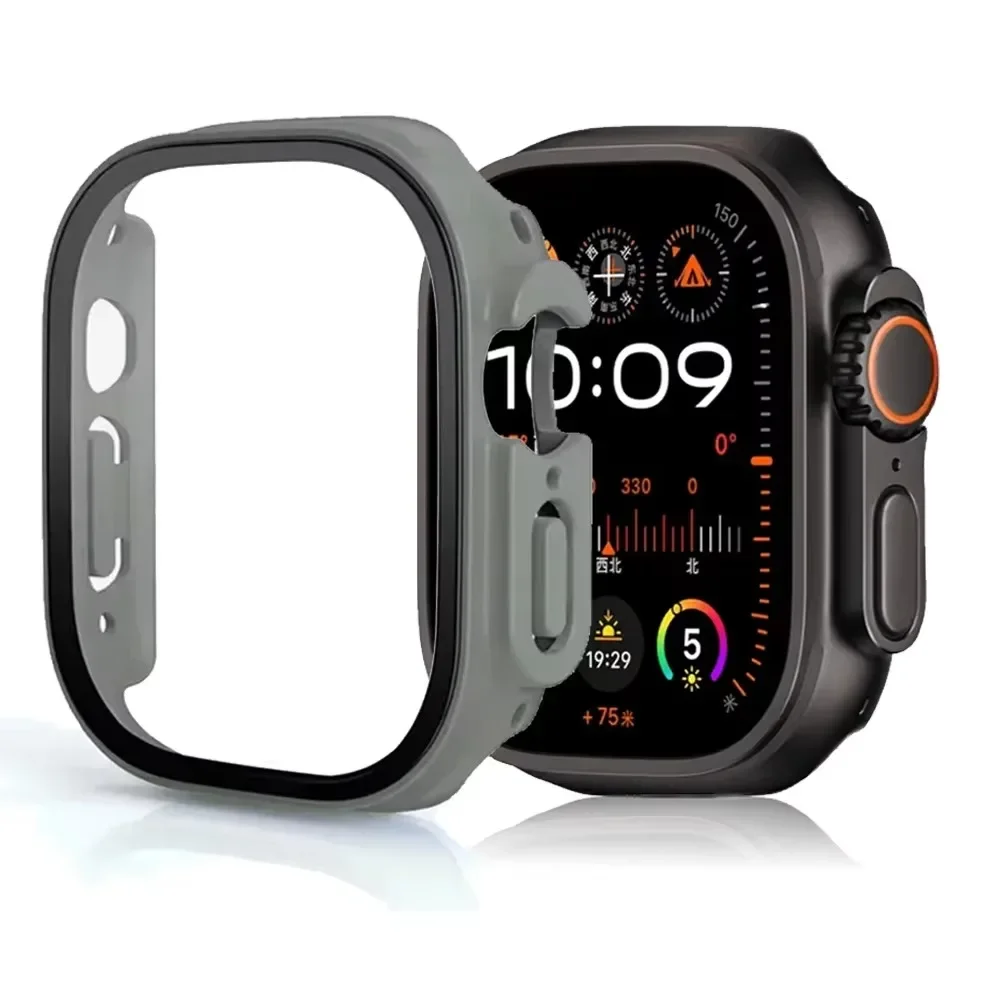 Glas+PC-Schutzhülle für Apple Watch Ultra 4 3 2 49mm Smartwatch Stoßfänger+Displayschutzfolie Gehärtetes Glas iWatch Series Ultra 49mm Zubehör – Detail 14