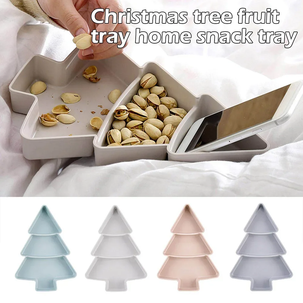 Christmas Tree Shape Snacks Tray Candy Nuts Dry Fruits Holder Wedding Party Dessert Dish Home Snacks Organizer Container