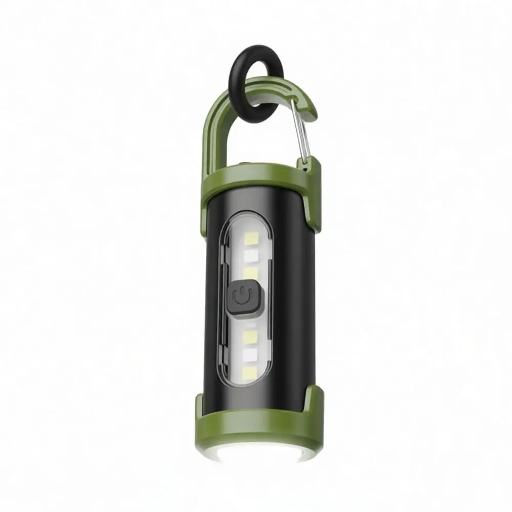Rechargeable LED Keychain Light Mini Pocket Flashlight For Outdoor Camping Hiking Emergency Lighting Tactical Tool Gear