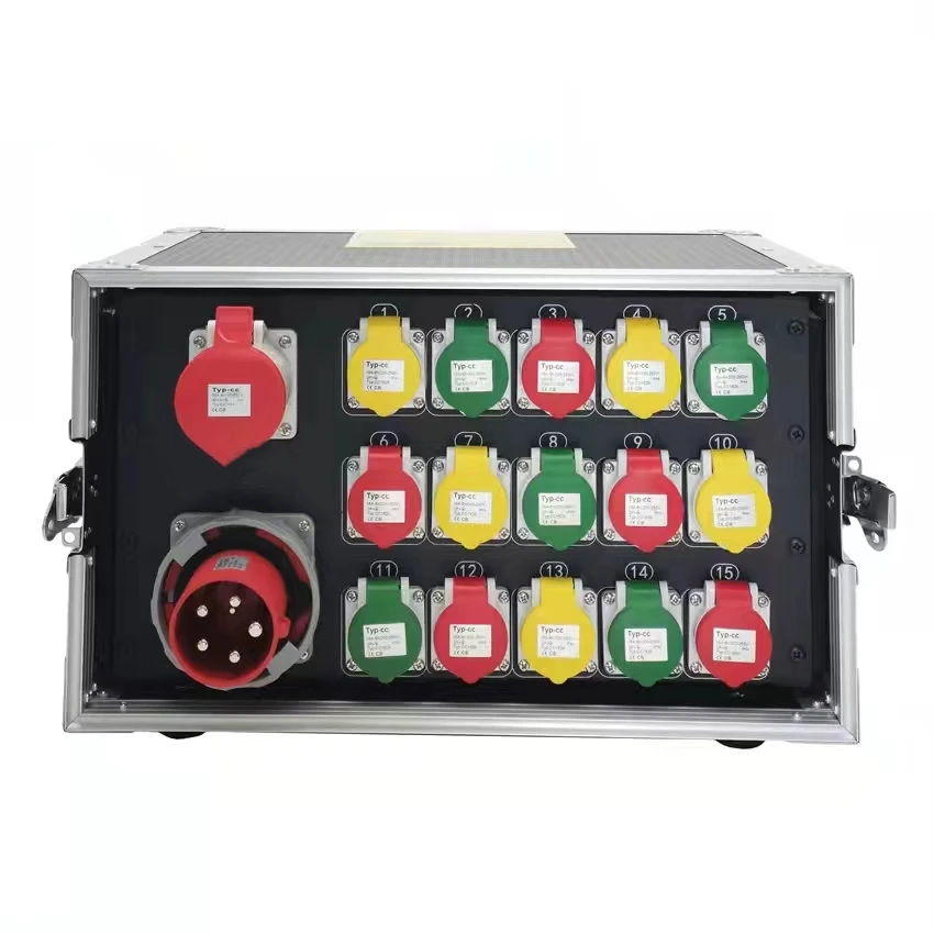 

FCONNR 63A Input 15 Channels 16A OutputsPower Distribution Distro Equipment Box For Led Stage