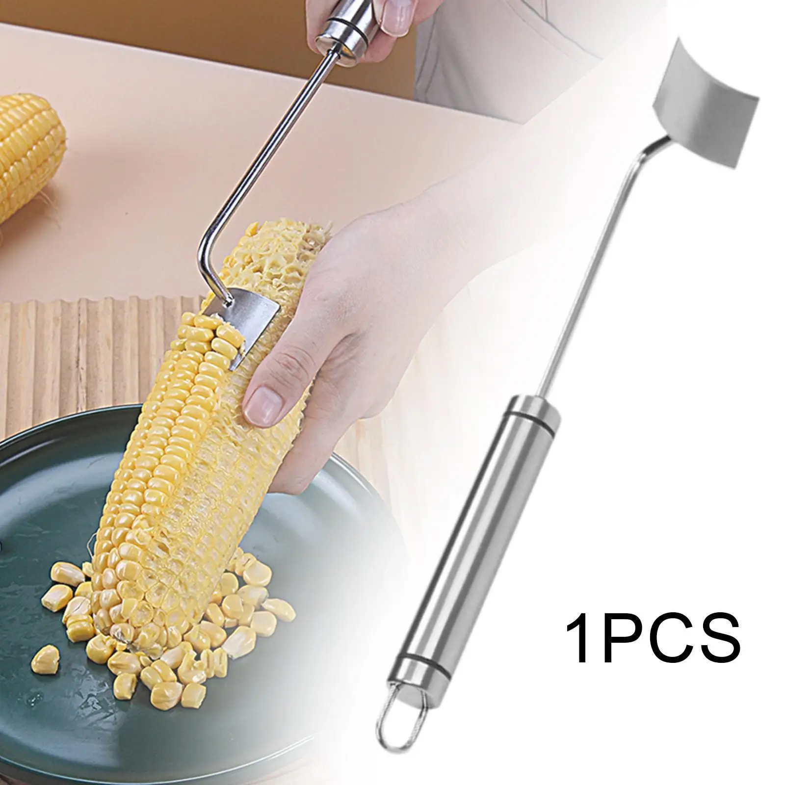 Corn Peeler Reusable Hand Tool High Efficient Corn COB Stripper Corn Kernel Remover Stainless Steel for Dining Room Home Kitchen