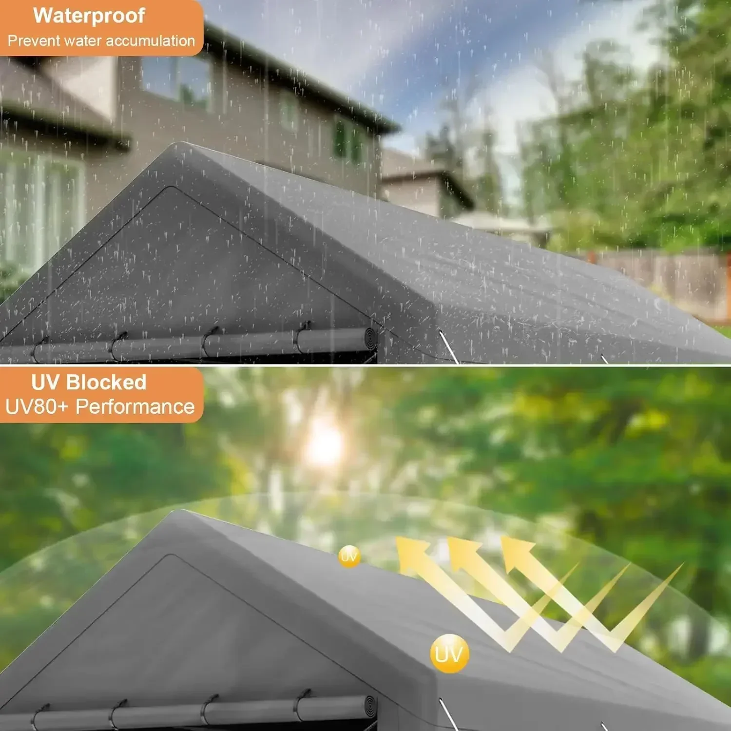 [XMSJ-مخزون محدود، اشتر الآن! ]Carport 10x20 قدم سقيفة تخزين المظلة الفولاذية شديدة التحمل، خيمة حفلات المرآب المحمولة، جميع المواسم