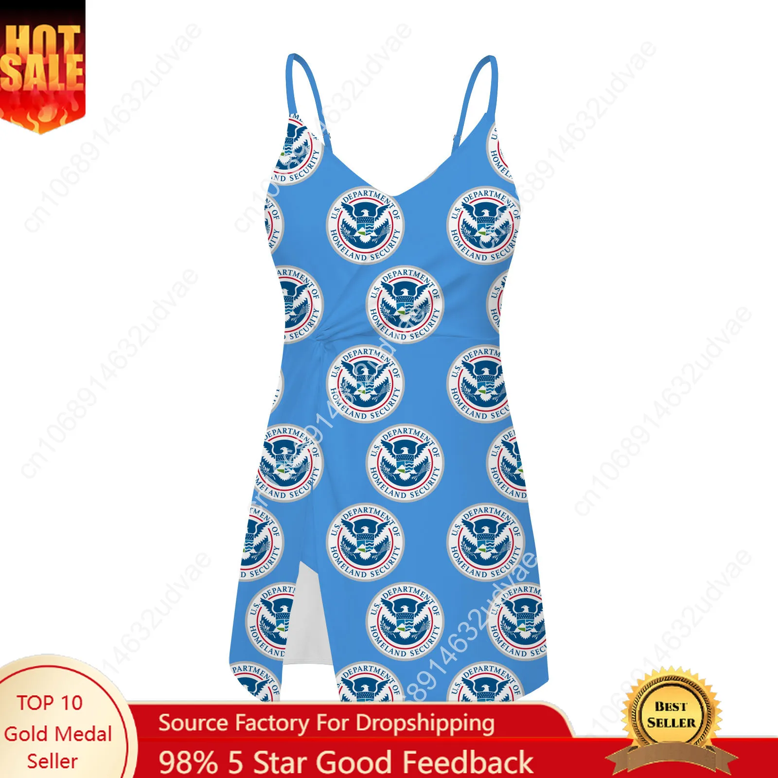 

Homeland Security Investigations Sling Dress Swimsuit Womens Bathing Suits Personalized Fashion Swimwear Custom Made Beachwear