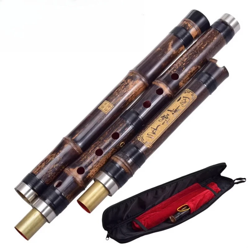 3 Section Professional Flute 8 Hole G/F Key Beginner Adult Playing Xiao Chinese Ethnic Wind Instrument Traditional Bamboo Flute