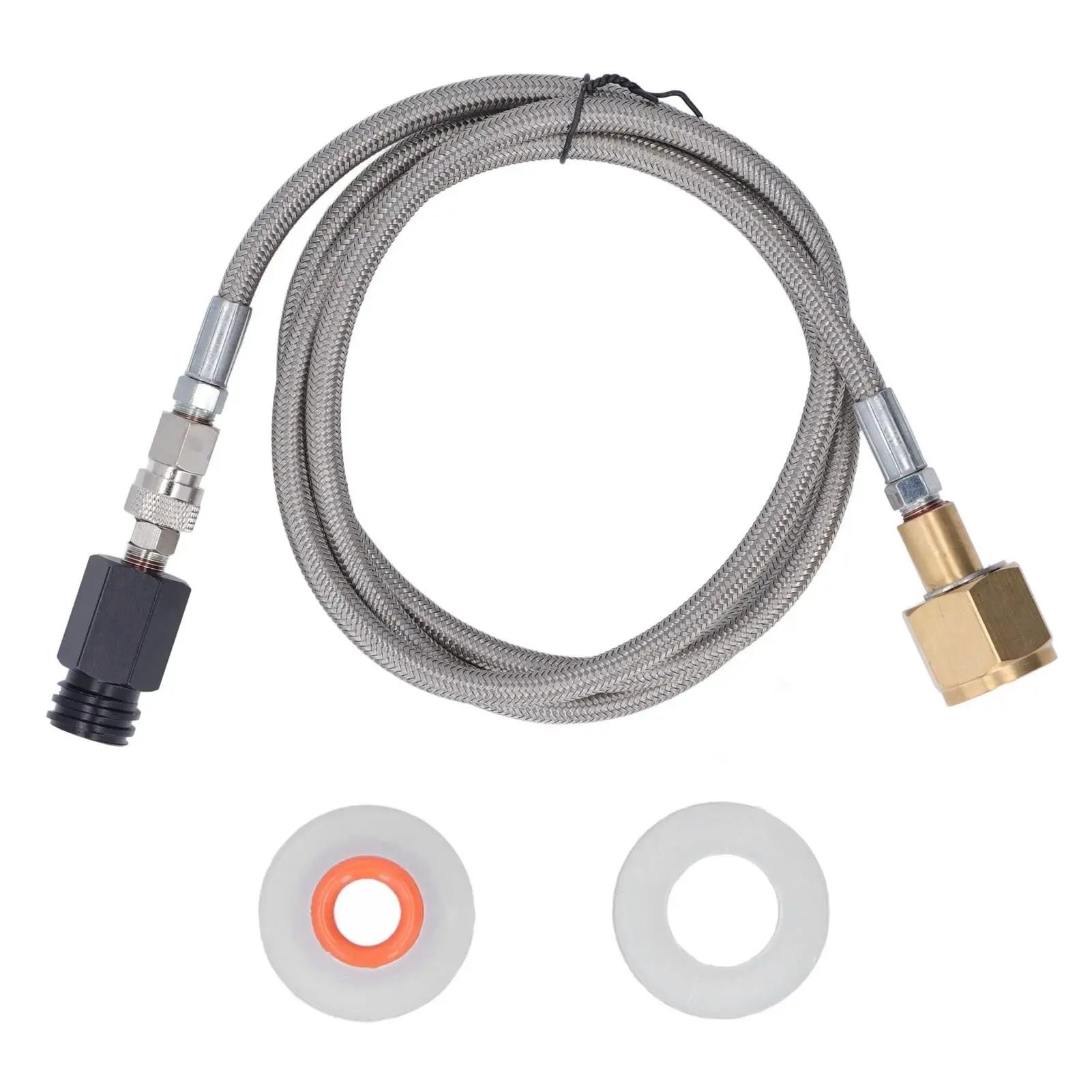 

CO2 Refill Adapter with 60in Hose - Compatible Tank Connector for CGA320 Cylinder Cartridges