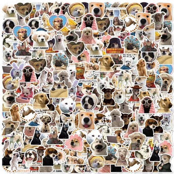 子犬がテーマのグラフィティステッカー,バナナ犬,パン犬,ラップトップ,スーツケース,ギター,PVCステッカー,DIY, 50個