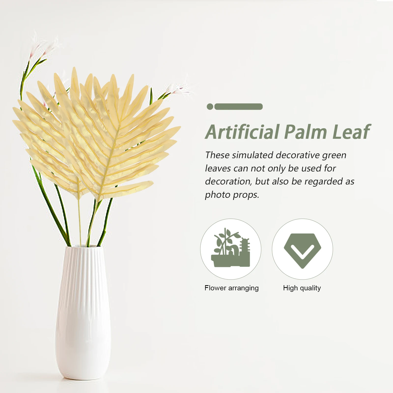 

68pcs Simulated Green Leaves Decorative Accessories Artificial Tropical Palm Leaf Jungle Theme Plastic Banquet Home Decoration