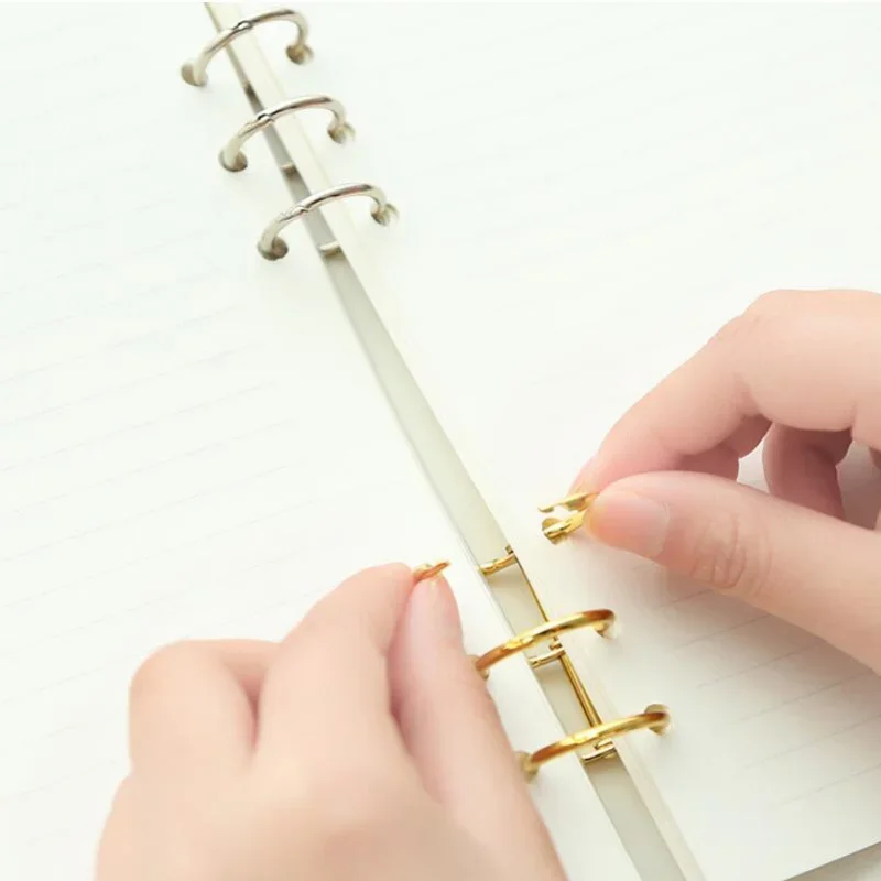 2pcs/set Metal Loose Leaf Binder Calendar Circle 3 Book Rings for Notebook Album Scrapbook Management Clips Paper Page Rings