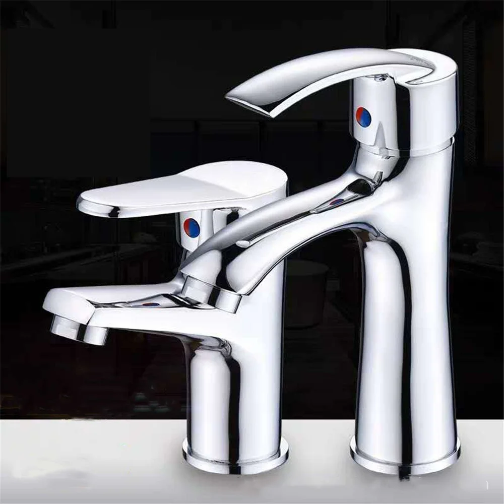 

Латунный бытовой смеситель для ванной комнаты с одной ручкой и одним отверстием, смеситель для горячей и холодной воды, смеситель для раковины в ванной комнате L24009