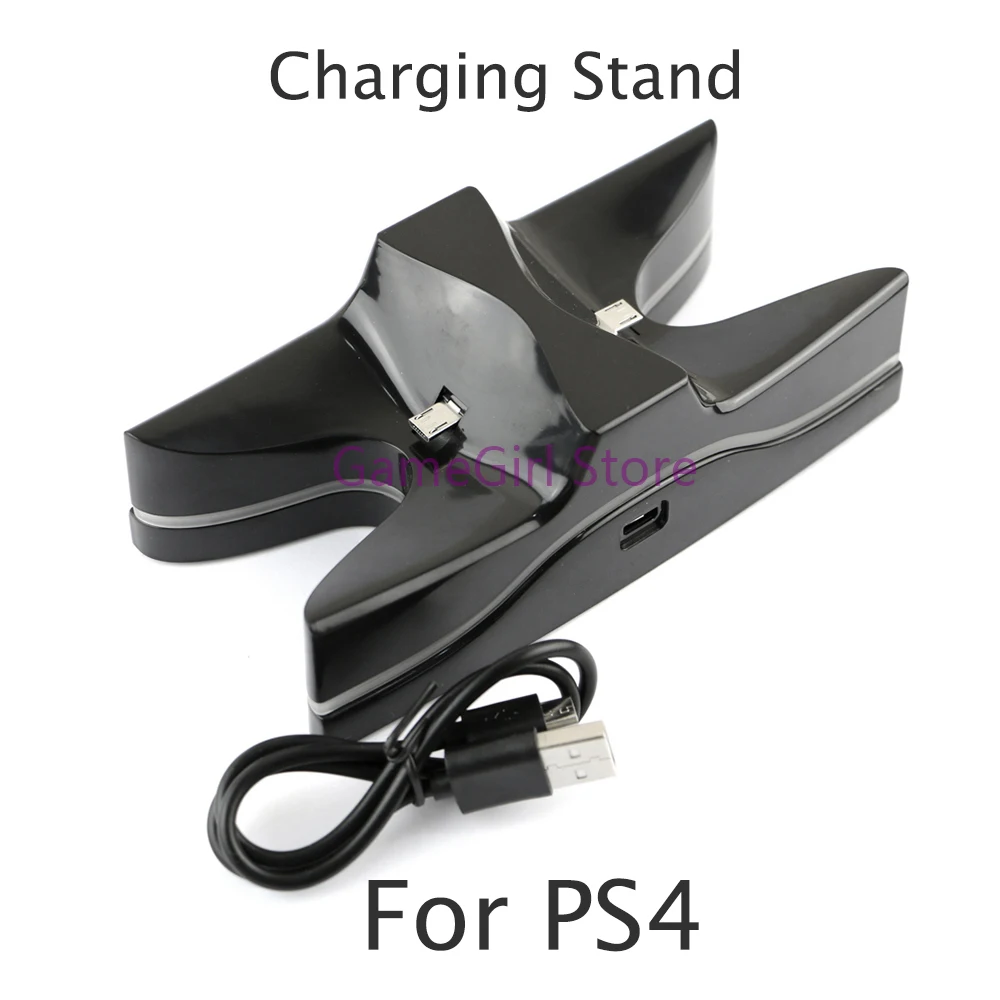 10pcs For PlayStation 4 PS4 Controller UFO Blue LED Charging Stand Dual Charger Dock Station