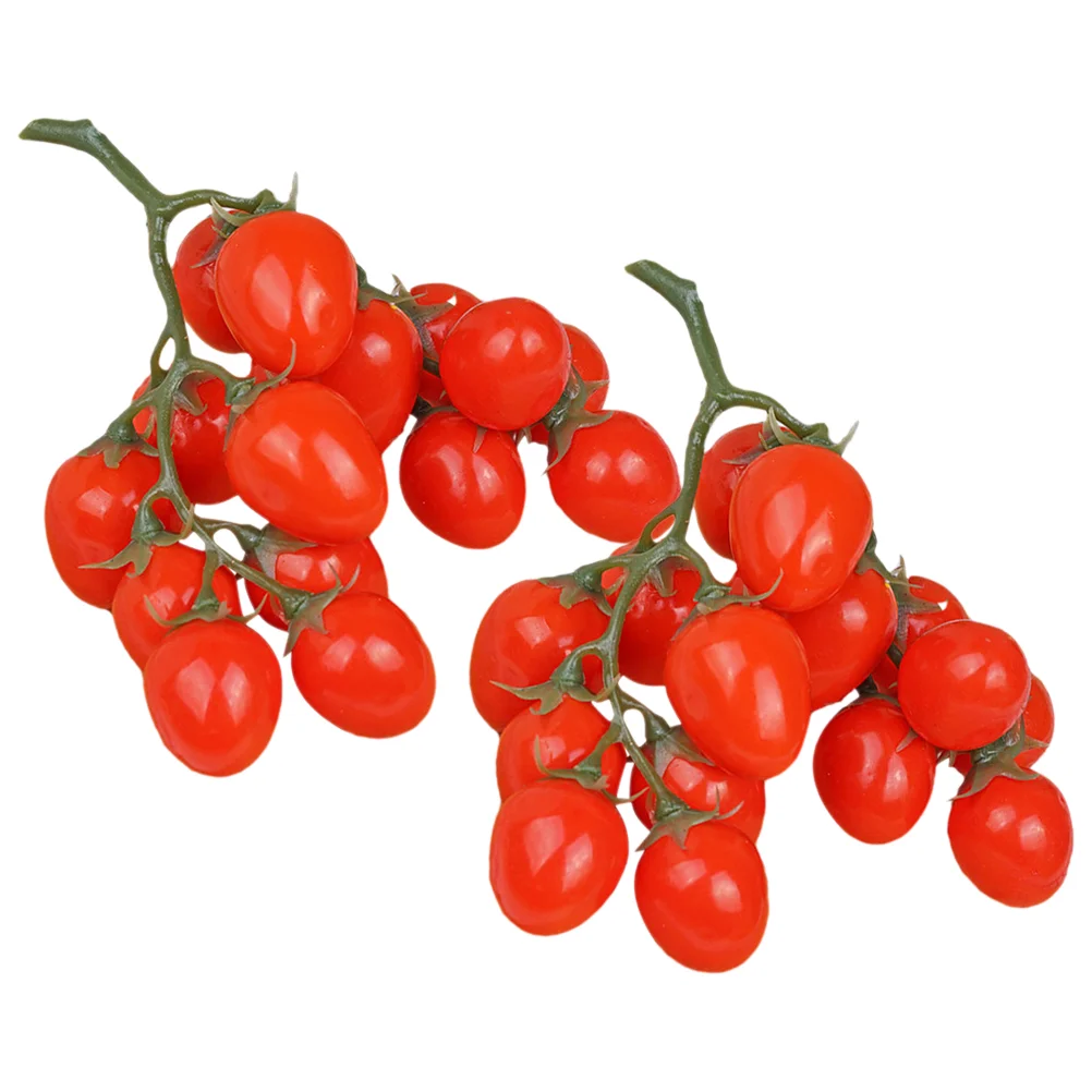 Imitation Tomato Fake Cherry Tomatoes Fruit Photo Prop Kitchen Photography Props Home Decor Foams Artificial Model Faux