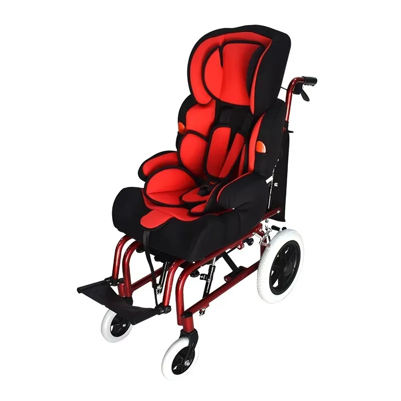 

Adjustable Backrest Child Safety Seats Wheelchair With Anti Overturning Wheel