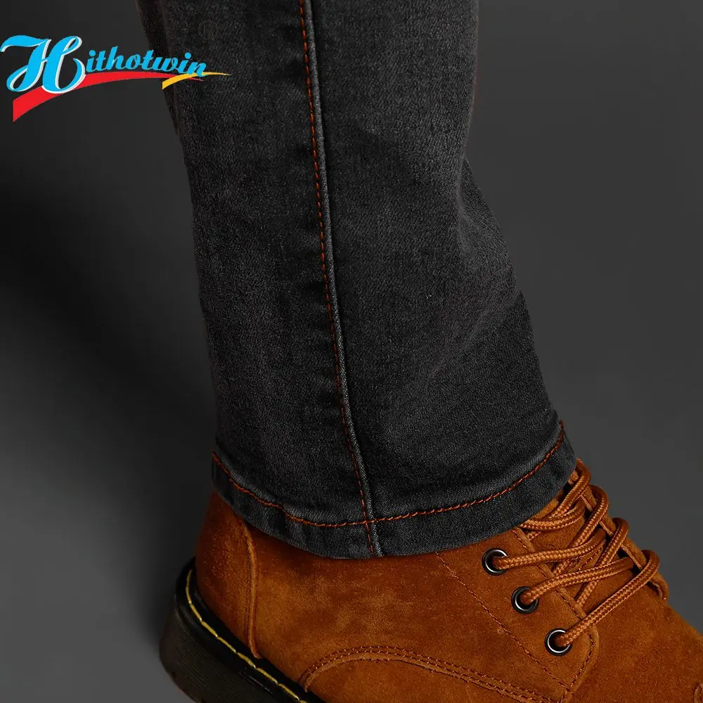 Men\'s Blue Motorbike Pants Aramid Motorcycle jeans Smoke Grey Fireproof wearable Casual Motocross Knee Protective Hi-03