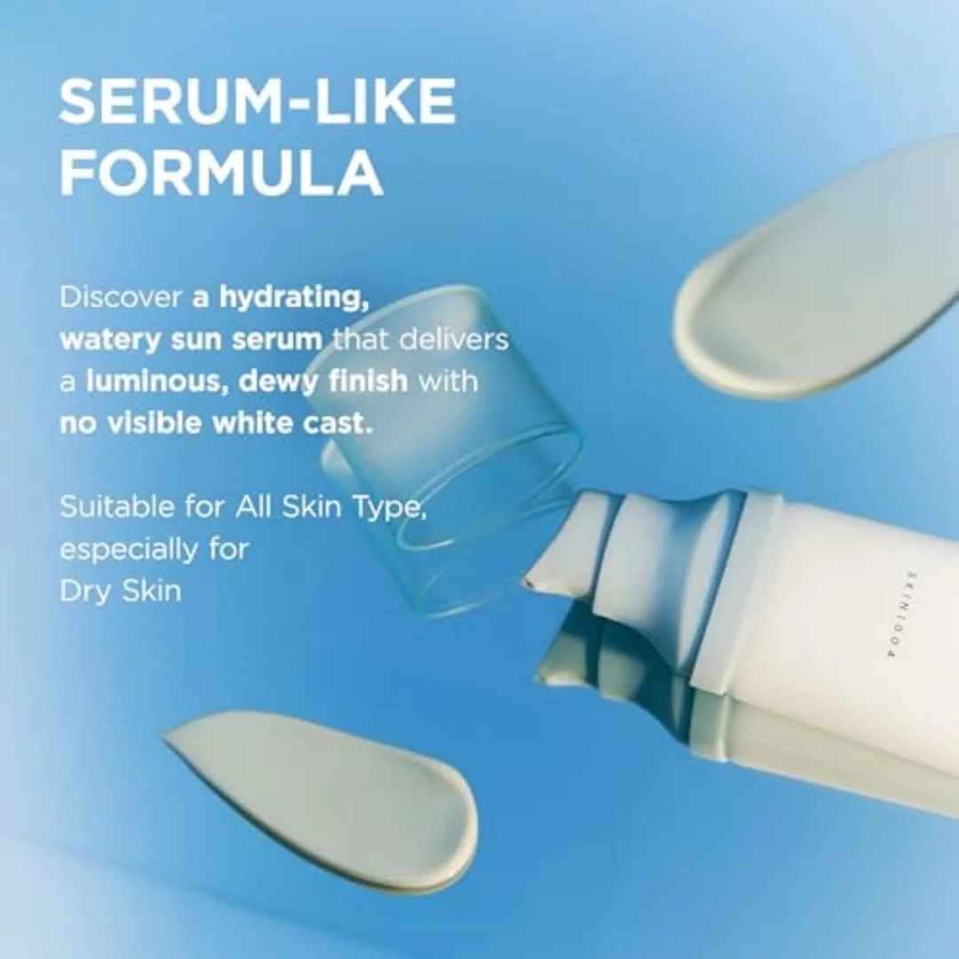 SKIN1004 Centella Hyalu-Cica Water-Fit Sun Serum SPF50 Korean Soothing UV Sunscreen for Sensitive Skin Hydrating Face Sunblock