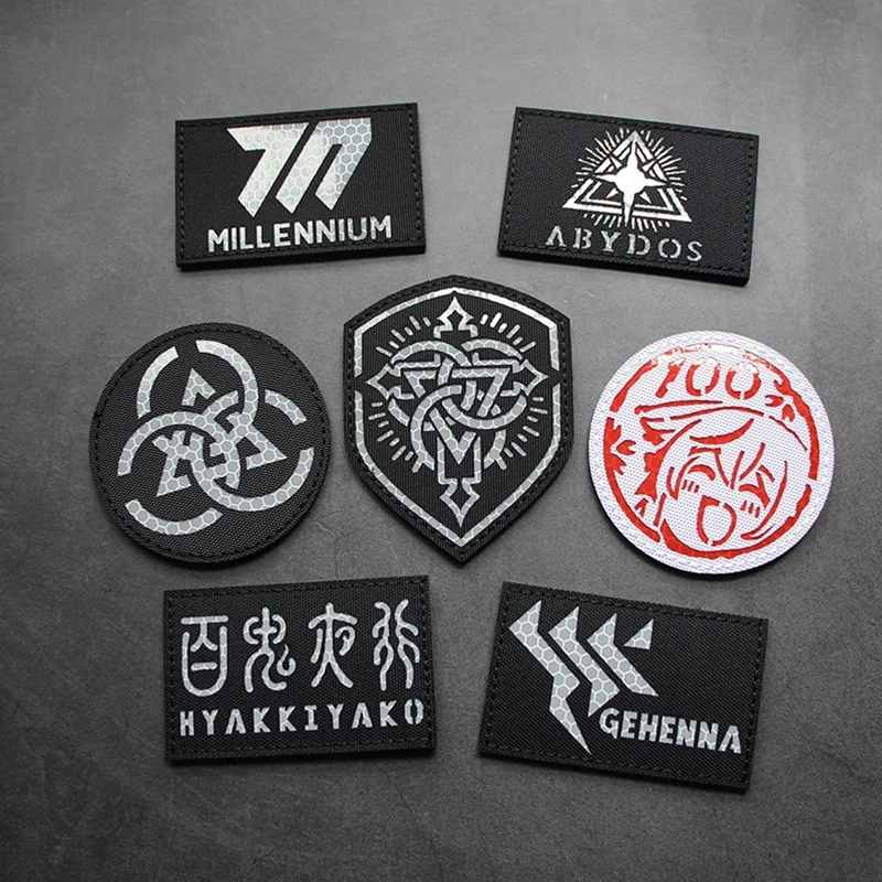 Anime Tactical Badge Granblue Archives Reflective Patch 100 Points Armband Millennium GEHENNA ABYDOS HYAKKIYAKO for Backpack