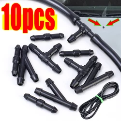 Car Windshield Washer Hose with Connector Kit T-Piece Tube Pipe Splitter Connector Universal Nozzle Hose Tube Connectors