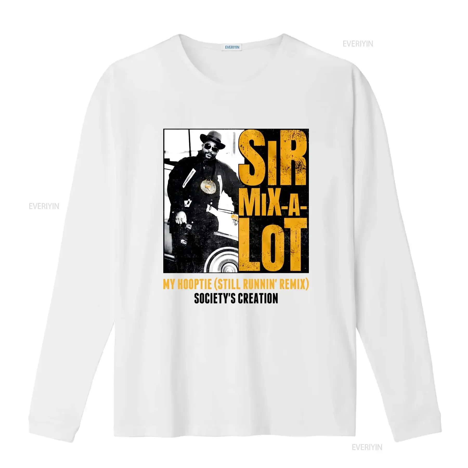 Vintage Old School Hip Hop Sir Mix A Lot Rapper Print Streetwear Casual T Shirt vintage Washed Stylish graphic Soft Breathable