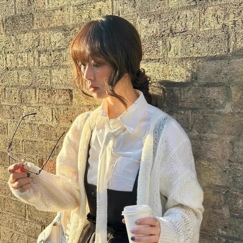 2025年夏 エレサマー オルト スヴェ イルト ケット＆エンブロイダリー フリップカラー ルーズフィット レディース ファイオントップ ドンダゲート スレ