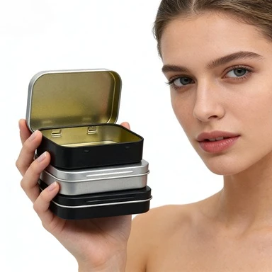 Portable Mini Metal Tin Box for Travel Pill Organizer Slim Rectangular Slide Tin for Mints Cough Drops Gum for Small Parts