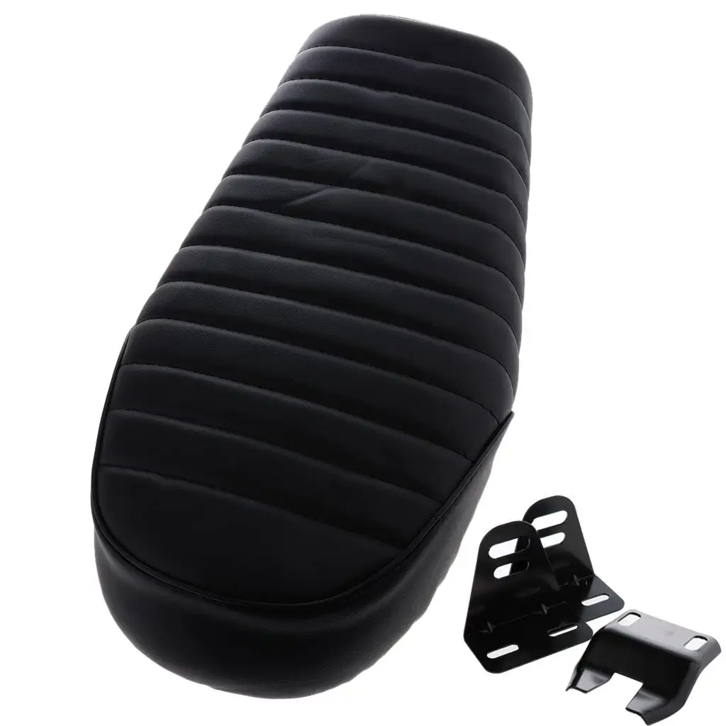 Universal Cafe Racer Seat Leatherette Flat Vintage Seat Cushion Saddle for Honda CG125