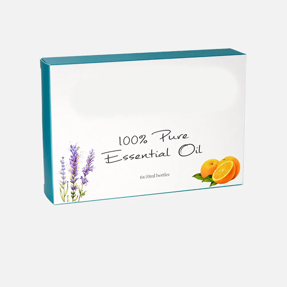 6Pcs 10Ml Natural Essential Oils Aromatherapy Perfume Set Lavender Orange Tea Tree Peppermint Eucalyptus Lemongrass Gift