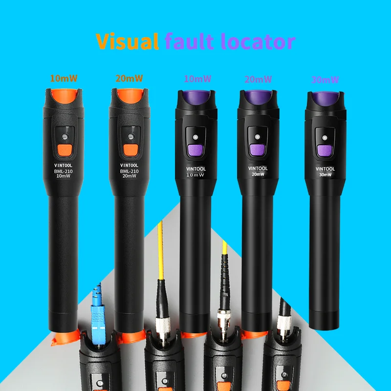 VINTOOL 10/20/30mW Visual Fault Locator Fiber Optical Cable Tester Pen Type  for FC/SC/ST VFL FTTH Optical Fiber Test Tool FTTH