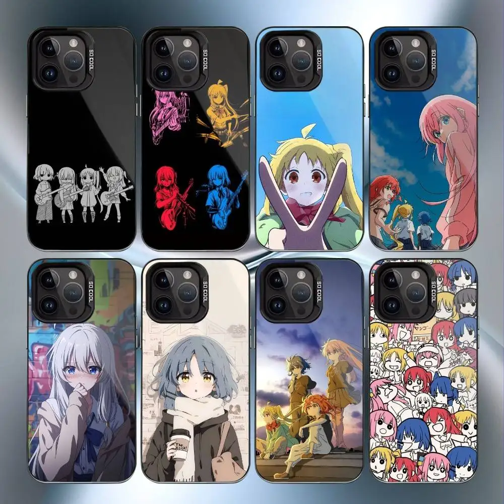 

from B-Bocchi the Rock B-Band Phone Case For iPhone 16,15,14,13,12,17,Pro,MAX Black Matte Shockproof Cover