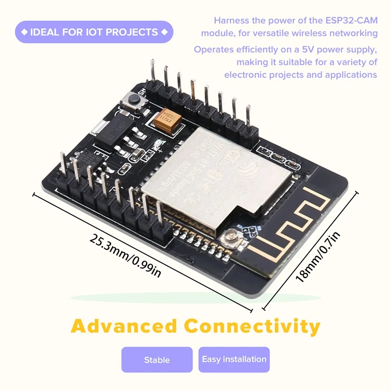 ESP32-CAM Development Board Without OV2640 Camera Ideal For Iot Projects
