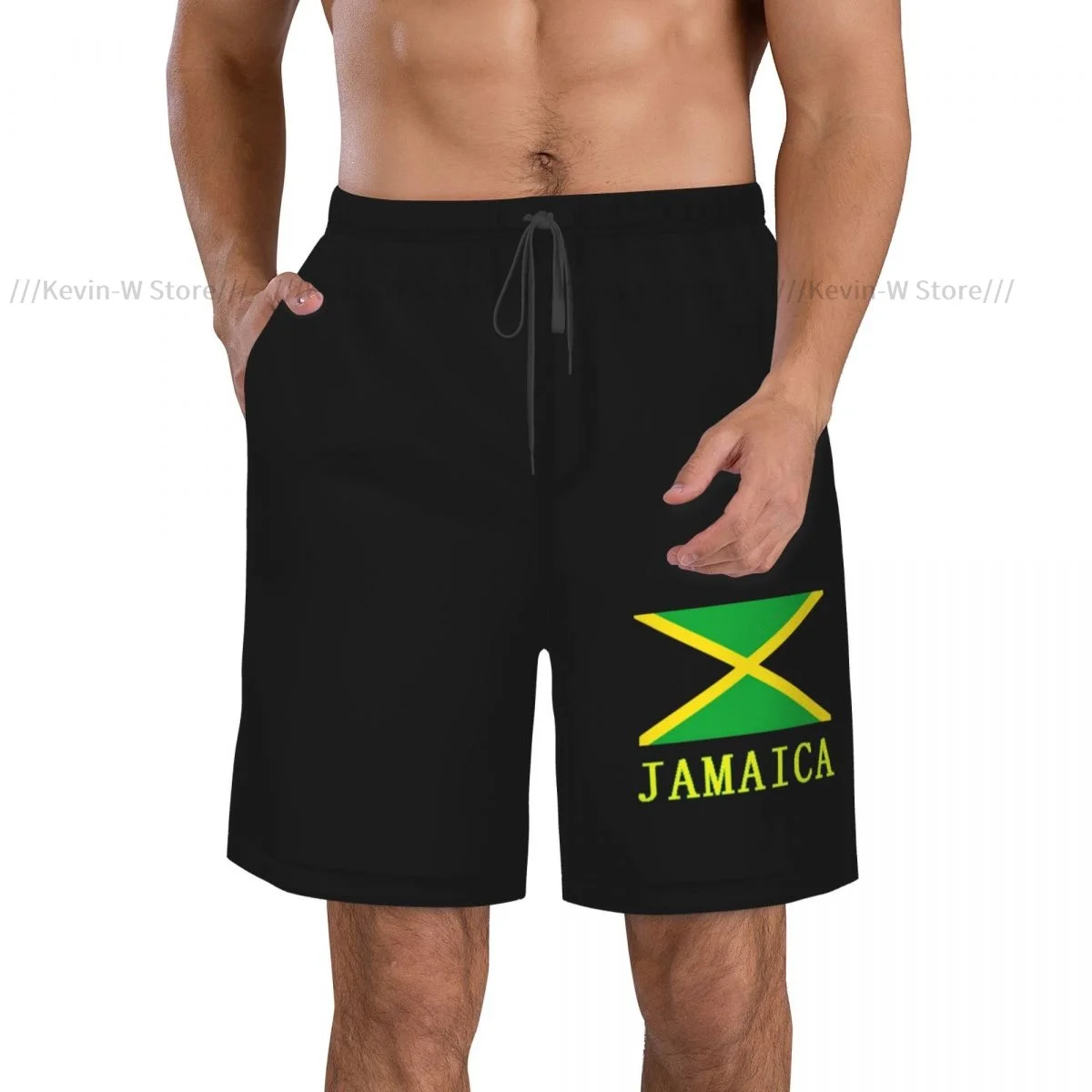 Swimsuit Beach Quick Drying Trunks For Men Jamaica Flag Swimwear Briefs Board Shorts Fast Dry Beachwear