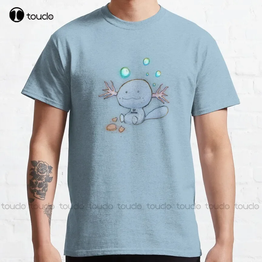 Wooper Axolotl Lizard Classic T-Shirt Mens Golf Shirt Custom Aldult Teen Unisex Digital Printing Tee Shirt Xs-5Xl Gift