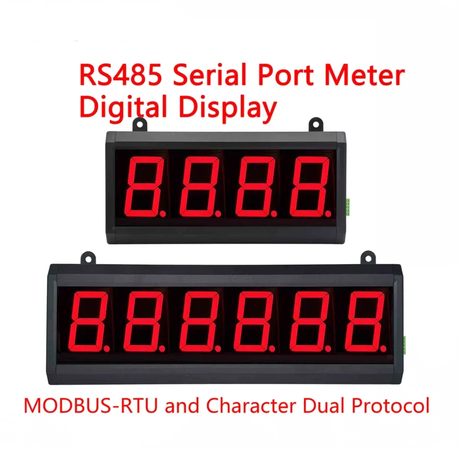 Compteur numérique à tube LED de 2,3 pouces avec port série RS485 et protocole MODBUS-RTU, pour affichage sur ligne de production, kanban d'usine et PLC