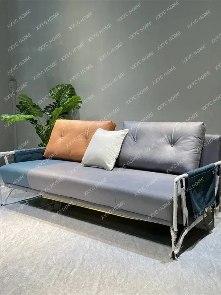 

A New Modern simple and stylish multi-functional small apartment with storage function sofa bed