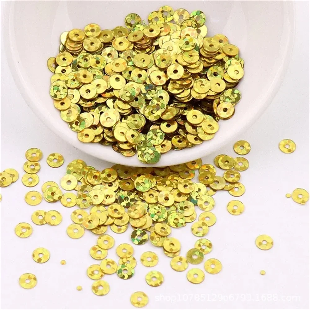 2000 pz/10g 4mm pellicola d\'argento Paillettes piatto rotondo Pvc Paillettes allentate Paillettes per ricamo gioielli che fanno artigianato fai da