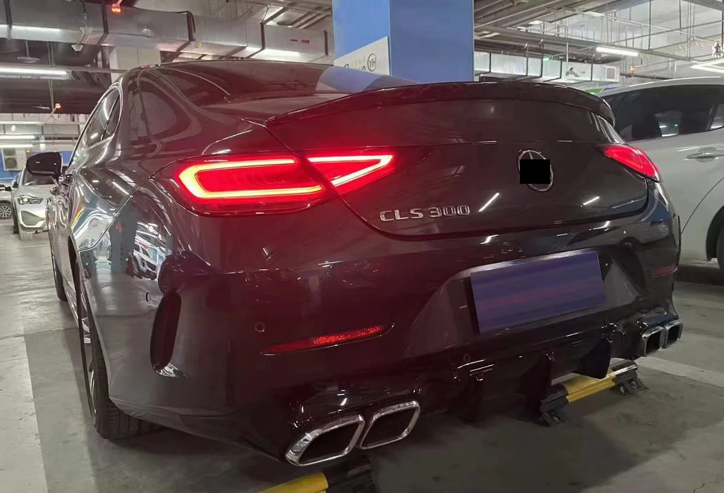 For 2018 to 2023 Benz CLS260/CLS300 AMG Modification CLS63 Rear Lip W257 Sport Upgrading CLS63 Rear Diffuser With Tail Throat