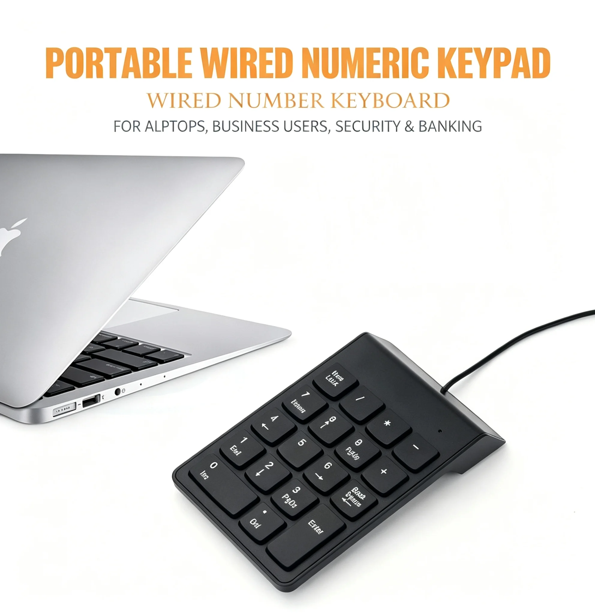 18-Keys Wired/2.4G Wireless Numeric Keyboard Mini Number Portable Office Slient Click Keypad For Study/Work For PC Computer