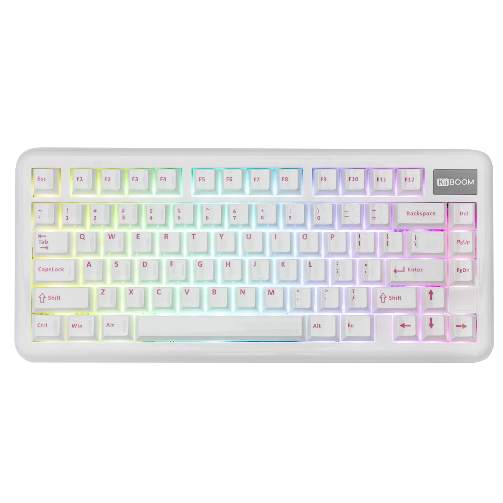 KiiBOOM Phantom81 Lite QMK/VIA 75% سلكي قابل للتبديل السريع/BT/2.4 جيجا هرتز لوحة مفاتيح ميكانيكية لاسلكية NKRO حافظة ABS + بطارية UV Tech 4000 مللي أمبير في الساعة #2