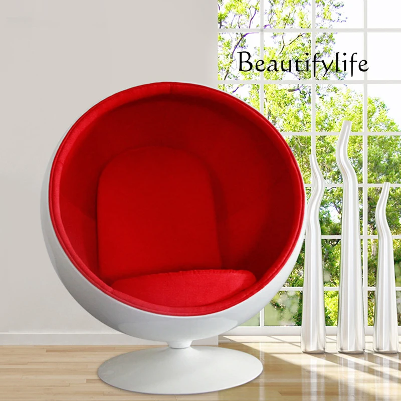 Fiberglass Massage Armchair Single Living Room Sofa Balcony Bubble Hemisphere Lying Rotatable Leisure Chair