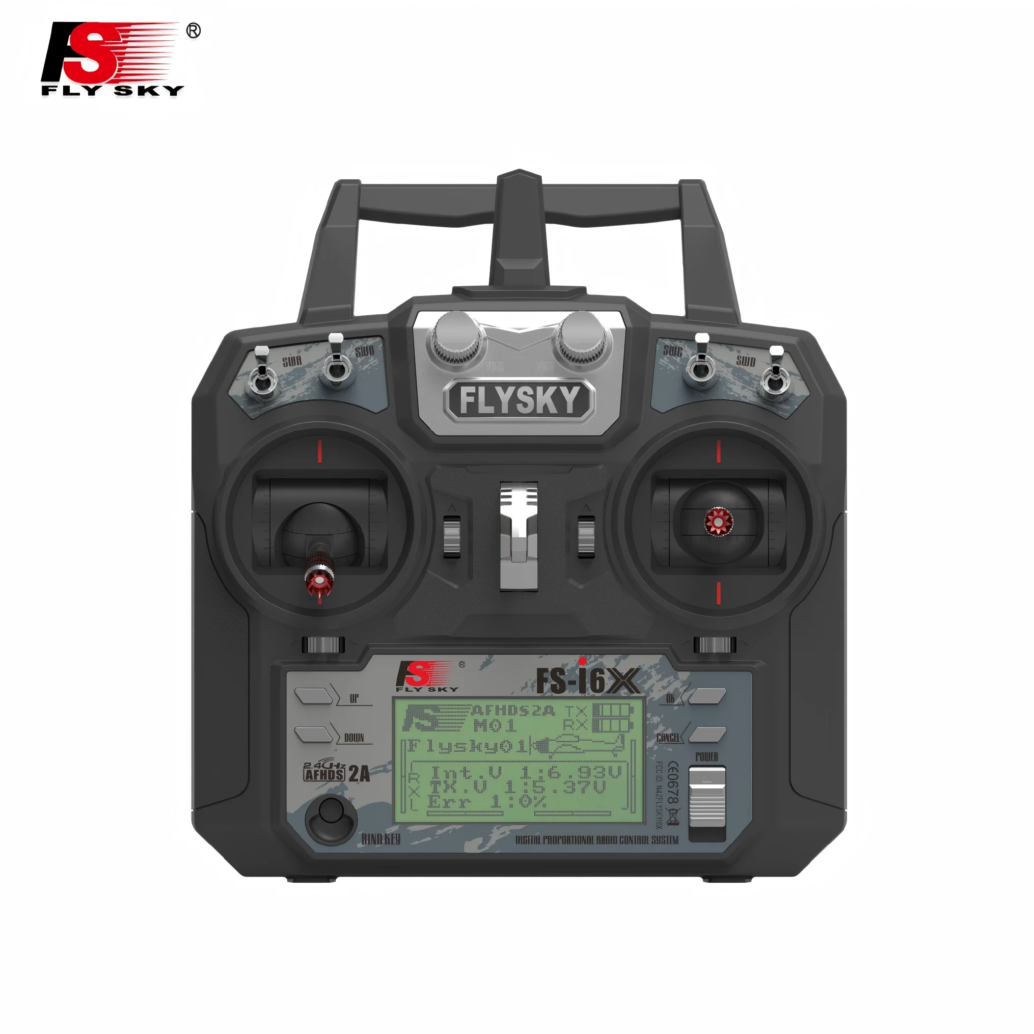 

FLYSKY i6X 6CH RC Transmitter (Supports 10CH), Works with IA6B Receiver, for FPV Drone Racing Quadcopter