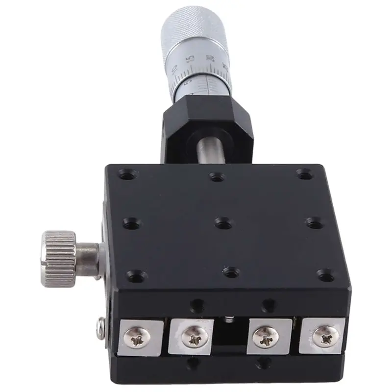 A01F-X Axis 40X40mm Knob Micrometer Sliding Stage Guide Rail Type Platform Manual Displacement Sliding Table Easy To Use (LGX40-
